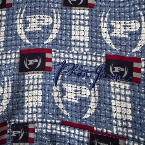 Phat Farm logo blue red vintage Y2K long sleeve button down 3XL - Picture 6 of 6